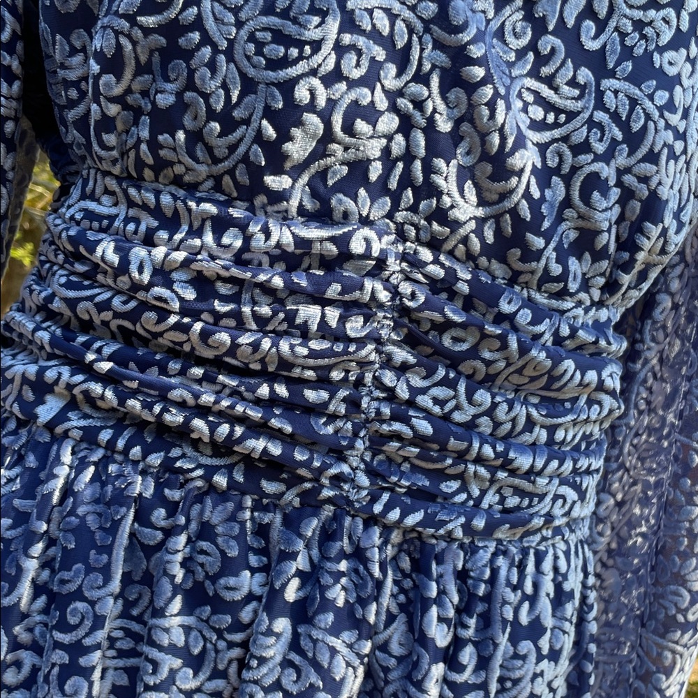 JEN ROSSI COLLECTION SUNSET STRIP LAPIS MINI DRESS Sz L - Picture 5 of 14